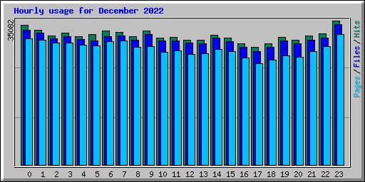 Hourly usage for December 2022