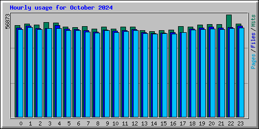 Hourly usage for October 2024