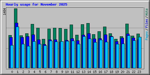Hourly usage for November 2025