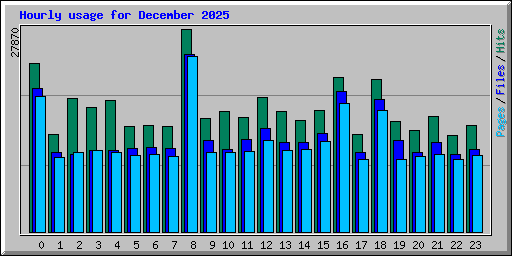 Hourly usage for December 2025