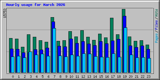 Hourly usage for March 2026