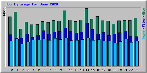 Hourly usage for June 2026